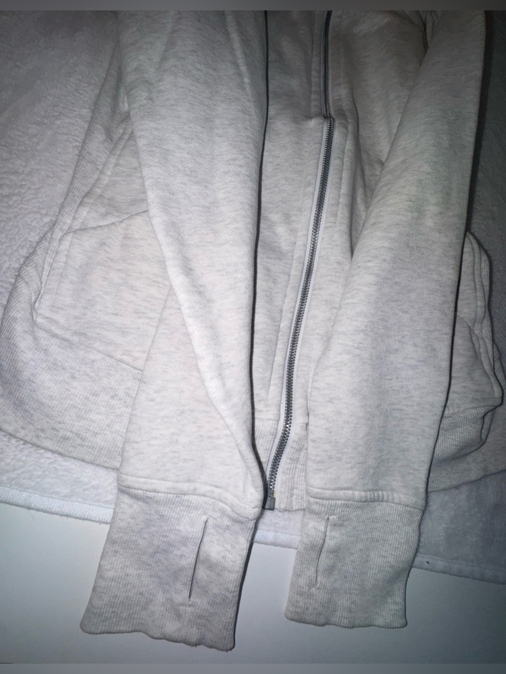 `Lululemon Scuba Full Zip Hoodie Heathered Gray Sz 6 - Picture 8 of 16